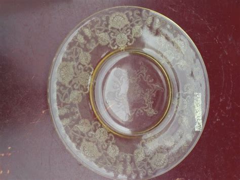 Vintage Yellow Depression Glass Plate -- Antique Price Guide Details Page