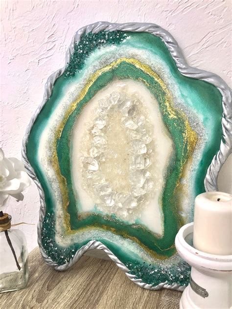 Epoxy Resin Geode Art Epoxy Resin Art Round Resin Geode Art | Etsy