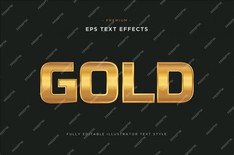 Premium Vector | Gold text effect