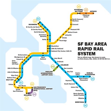 San Francisco Bay Area / commuter rail / transit map :: Behance