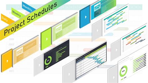 Project Schedule Template - Daily, Monthly & Weekly - PowerPoint ...