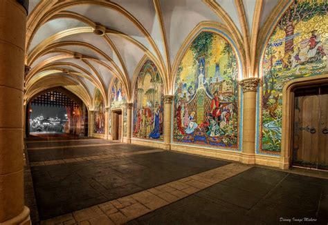 Magic Kingdom - The beautiful murals inside Cinderella Castle in the ...