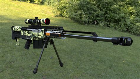 AS50 Sniper Rifle 3D Model OBJ 3DS FBX BLEND - CGTrader.com