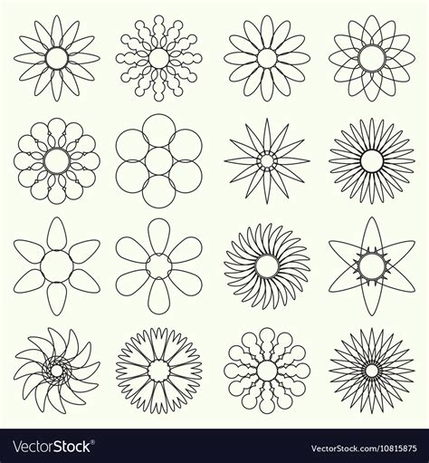 Simple Flower Outline Vector | Best Flower Site