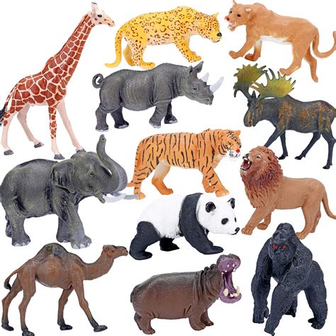 Buy Safari Animals Figures Toys, Realistic Jumbo Wild Zoo Animals ...