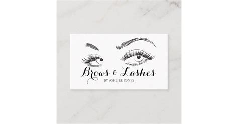 Eyebrows & Eyelash Extensions Salon Business Card | Zazzle