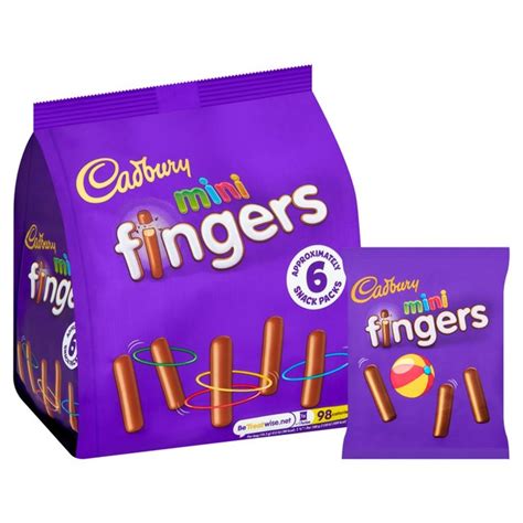 Cadbury Fingers Mini Chocolate Biscuits 6 Pack Multipack | Ocado