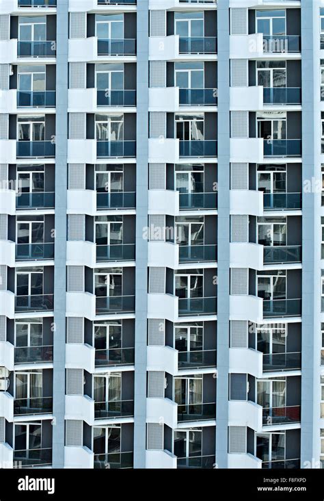 Wall with windows of modern apartment building. Batumi, Georgia Stock ...