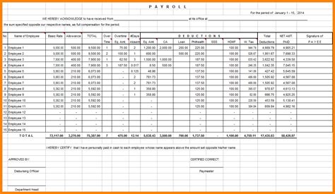 Excel Payroll Spreadsheet Example pertaining to Free Excel Payroll ...