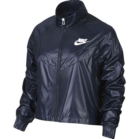 Nike Windbreaker Cropped Windrunner Jacket Womens Black And White ...