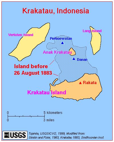 Map of Krakatoa | Learnodo Newtonic