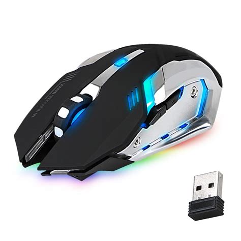 TSV Wireless Gaming Mouse, 2.4G Rechargeable USB Computer Mouse with 7 ...