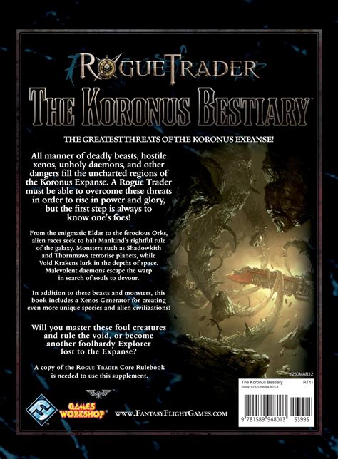 Rogue Trader - The Koronus Bestiary (Bestiary) | 40k RPG Tools