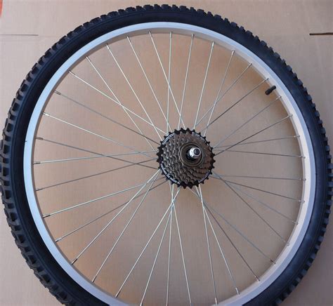 26" COMPLETE Rear Alloy Mountain Bike Wheel 7 Speed Shimano & Tyre ...