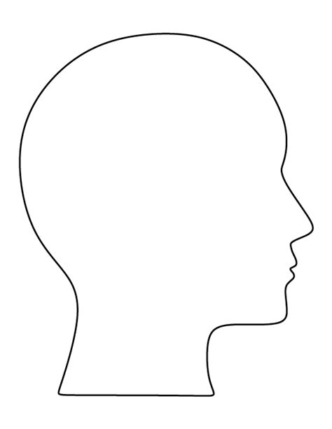 Printable Human Head Template | Head outline, Face template, Human head