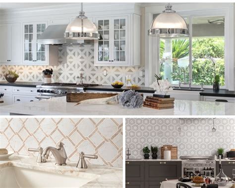 Popular geometric designs for high-style tile backsplash