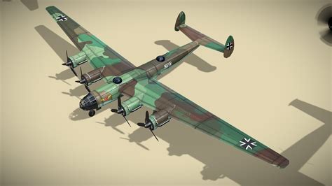 Messerschmitt ME-264 Amerika Bomber WW2 bomber - Buy Royalty Free 3D ...