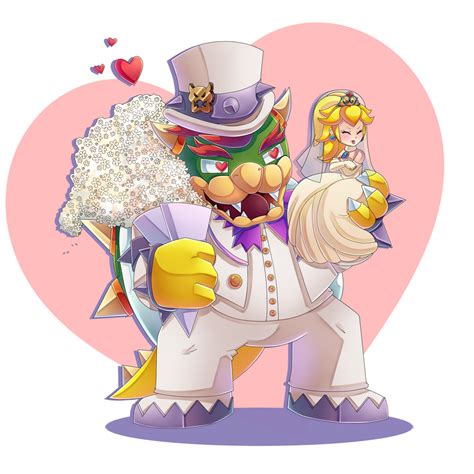 Bowser and Peach Wedding Day [Speedpaint] by CuteyTCat on DeviantArt