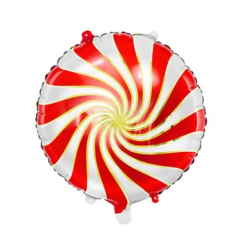 Round Candy Cane Foil Balloon 14in | Candy Land Party Decor | Kids ...