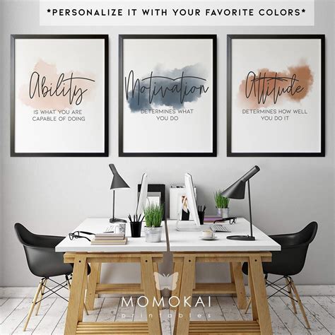 Inspirational Workplace Art, Motivational Office Wall Art, Modern Home ...