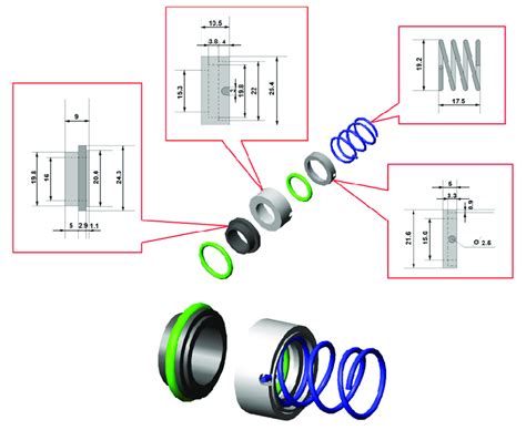 A drawn mechanical seal by Computer Aided Design sofware (CAD ...