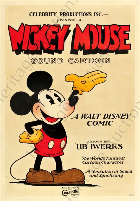 1928 Mickey Mouse Stock Poster - Luxedb