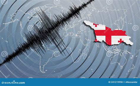 Seismic Activity Earthquake Georgia Map Stock Illustration ...