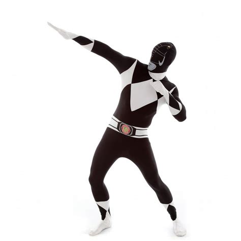 Morphsuits Black Power Ranger Costume Adult Bodysuit Superhero ...