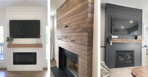 40 Beautiful Modern Shiplap Fireplace Ideas - Nikki's Plate