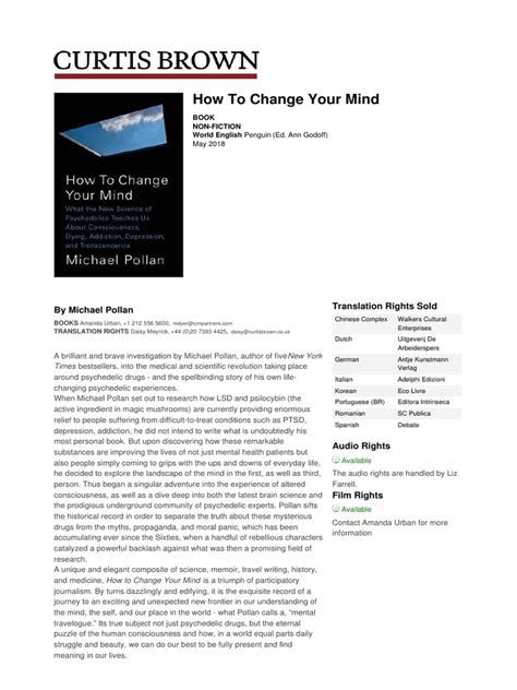 How To Change Your Mind | PDF | Psychedelic Drugs | Mind