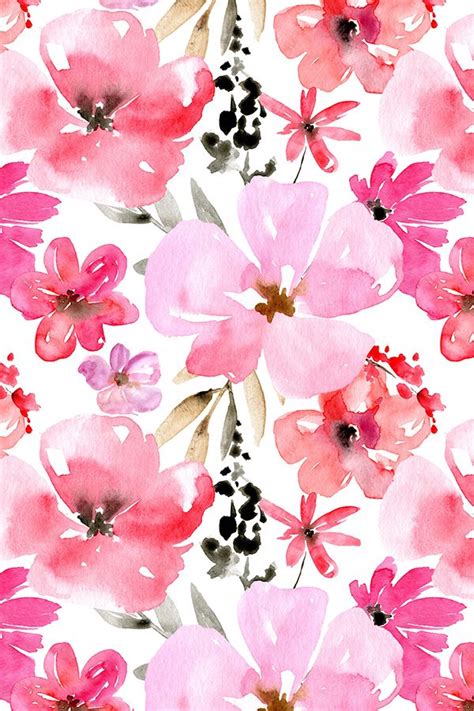 Wallpaper Flowers Pink Background - Download Free Mock-up