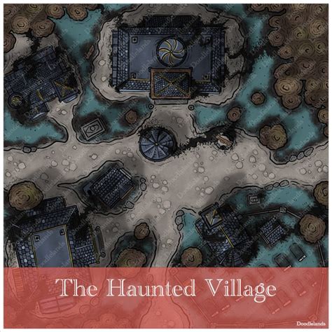 Haunted Village Map for Dungeons and Dragons (DnD) and TTRPG Adventures ...