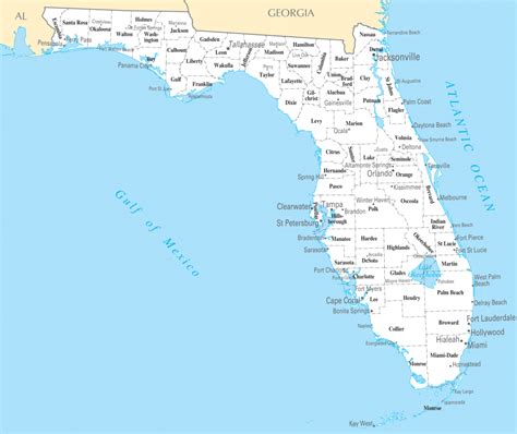 Free Map Of Florida Cities - Printable Maps