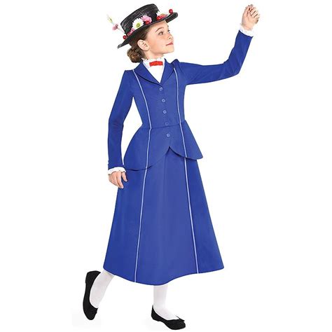 Girls Mary Poppins Costume | Mary poppins costume, Mary poppins costume ...