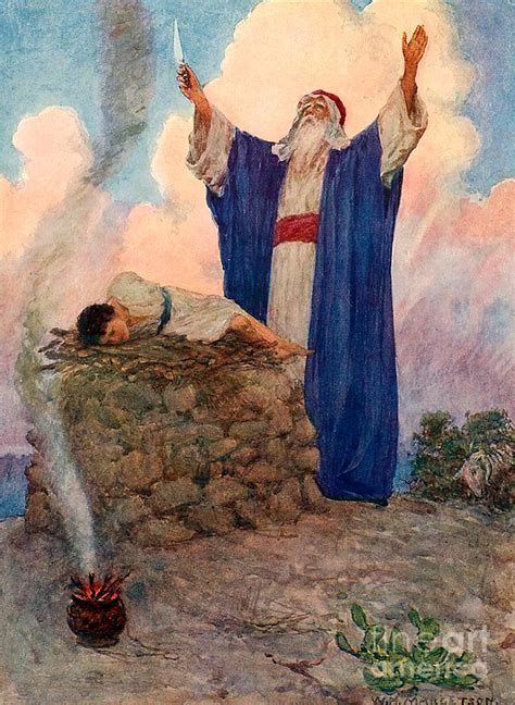 Abraham and Isaac on Mount Moriah Painting by William Henry Margetson ...