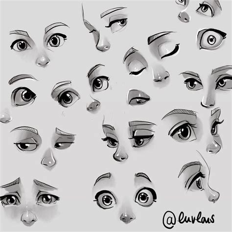 Eye drawing cheat-sheet - facial expressions | Cartoon eyes drawing ...