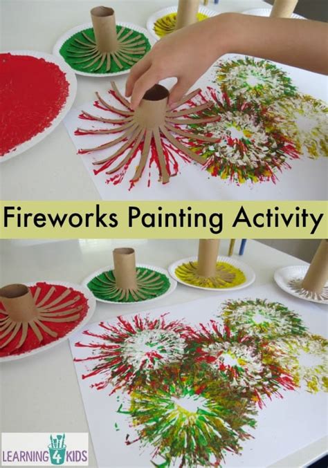 Painting Fireworks | Learning 4 Kids