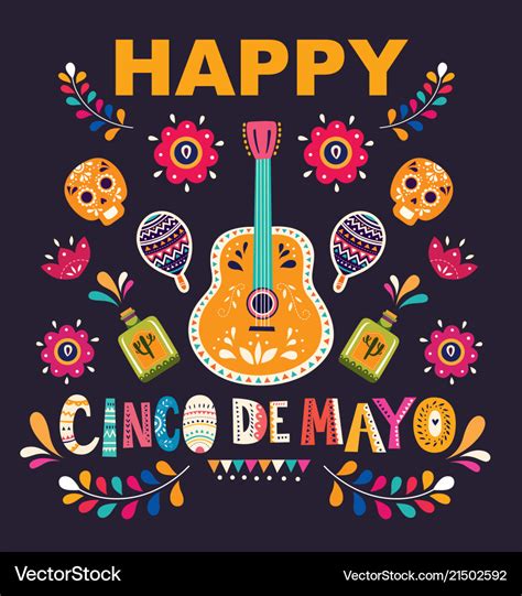 Design for mexican holiday 5 may cinco de mayo Vector Image