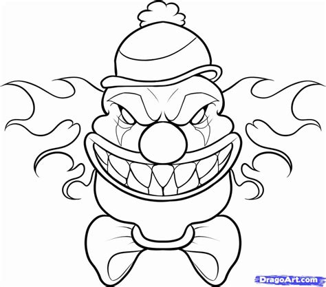 Scary Clown Printable Coloring Pages - Coloring Home