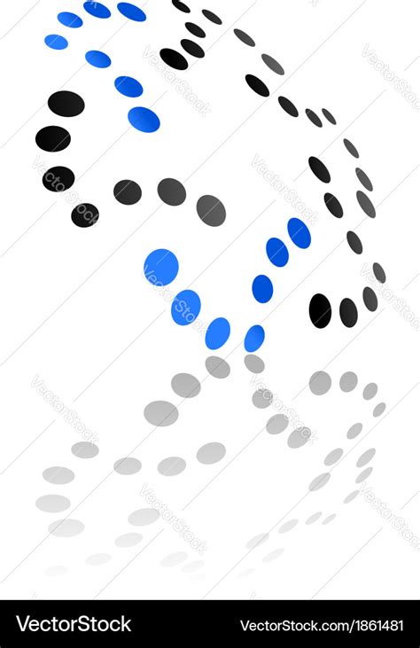 Abstract symbol with oblique curved perspective Vector Image