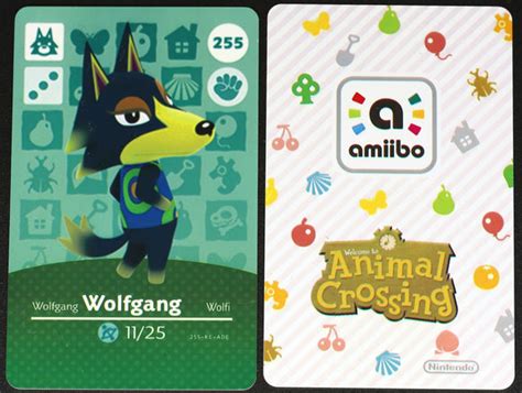 Wolfgang #255 Animal Crossing Amiibo Card – Villager Cards