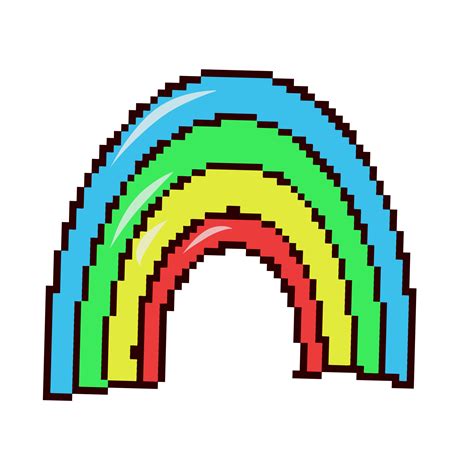 Rainbow pixel style 13399757 PNG