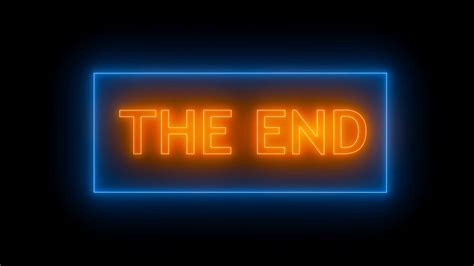 The End Sign In Neon Style Seamless Loop Stock Footage SBV-319942803 ...