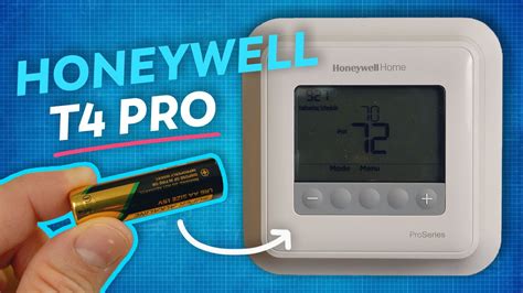 How to Change the Batteries in a Honeywell T4 Thermostat - YouTube