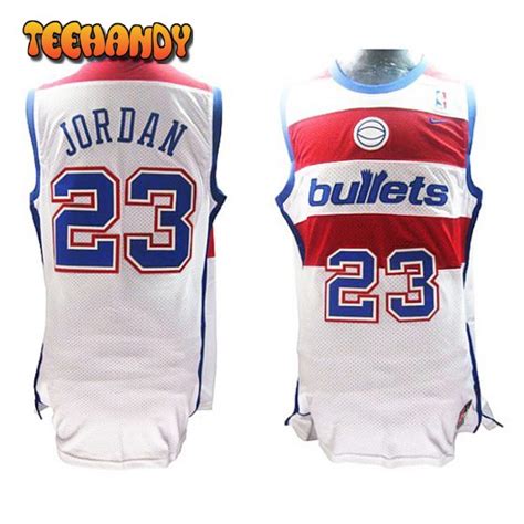 Washington Wizards Michael Jordan White Blue Throwback Jersey