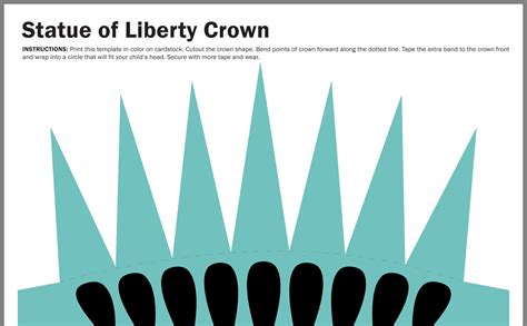 Statue Of Liberty Crown Template