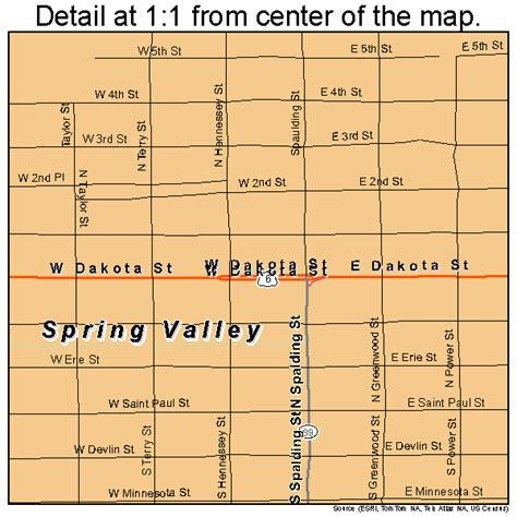 Spring Valley Illinois STREET & ROAD MAP IL atlas poste | eBay