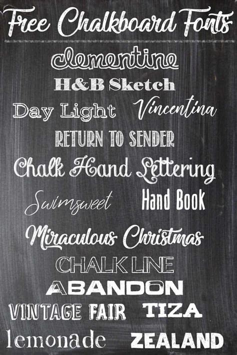 Free Chalkboard Fonts | More Than Thursdays