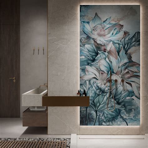 floral bathroom wallpaper | Interior Design Ideas