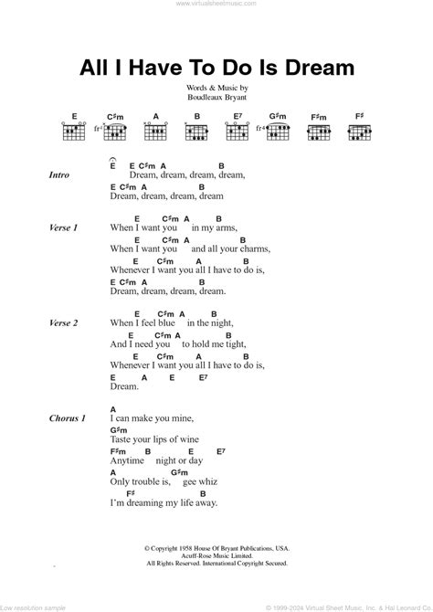 Dream Guitar Chords